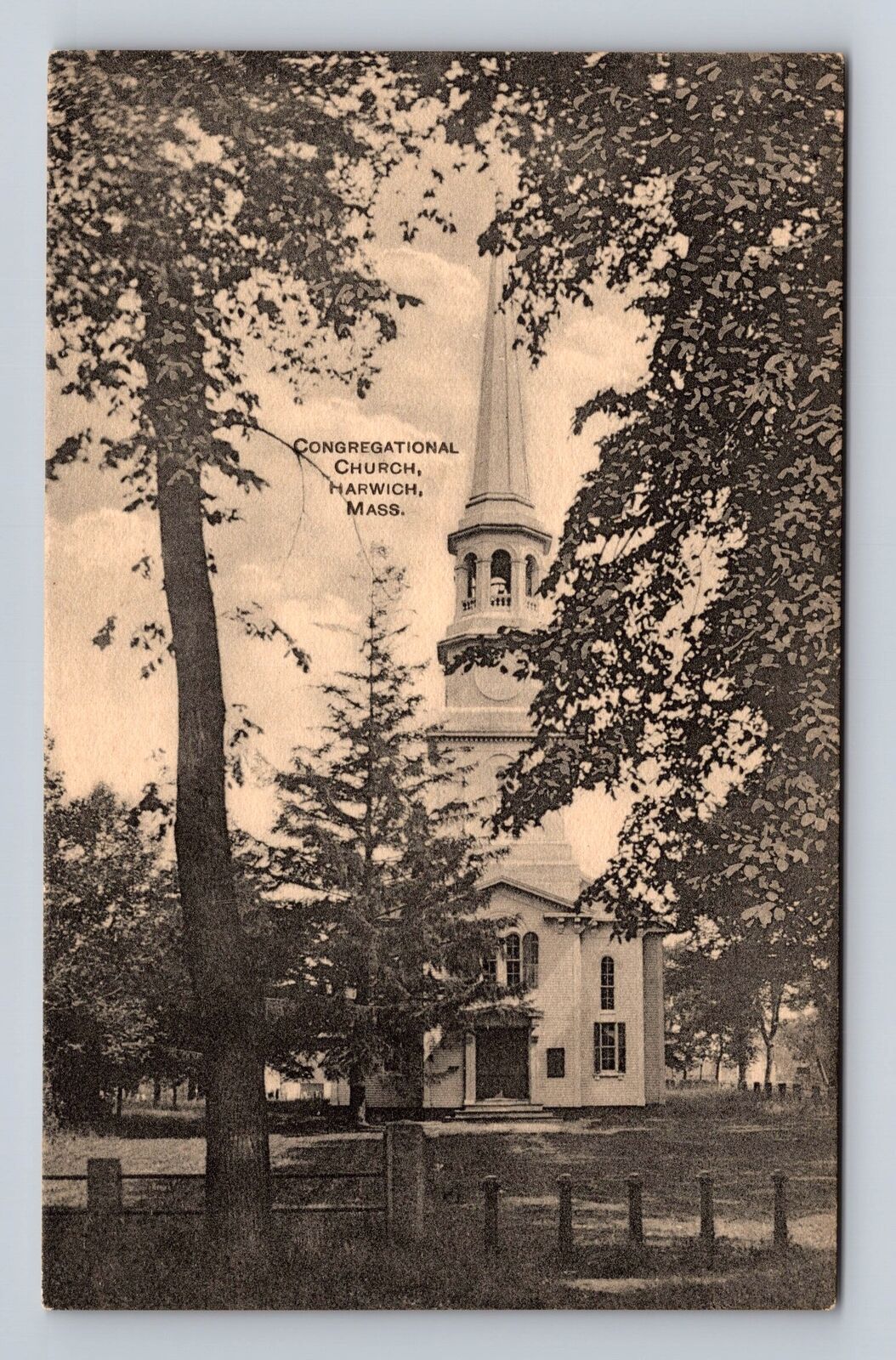 Harwich MA- Massachusetts, Congregational Church, Religion, Vintage Postcard