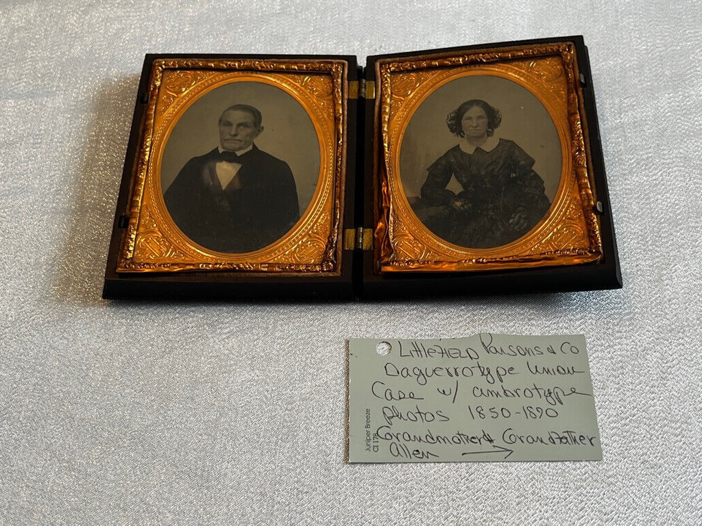 antique Littlefield, Parsons & Co Daguerreotype Union Case ambrotype photos 1850