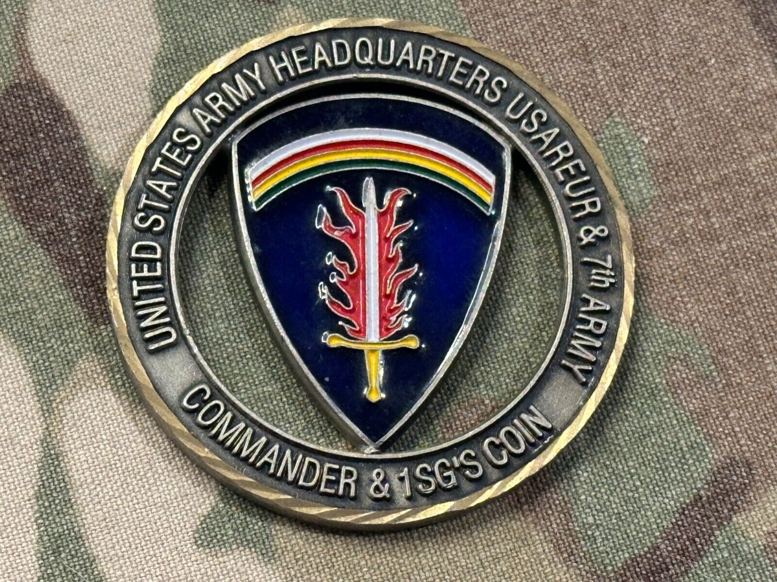 Headquarters & Headquarters Company HHC United States Army Europe Challenge Coin