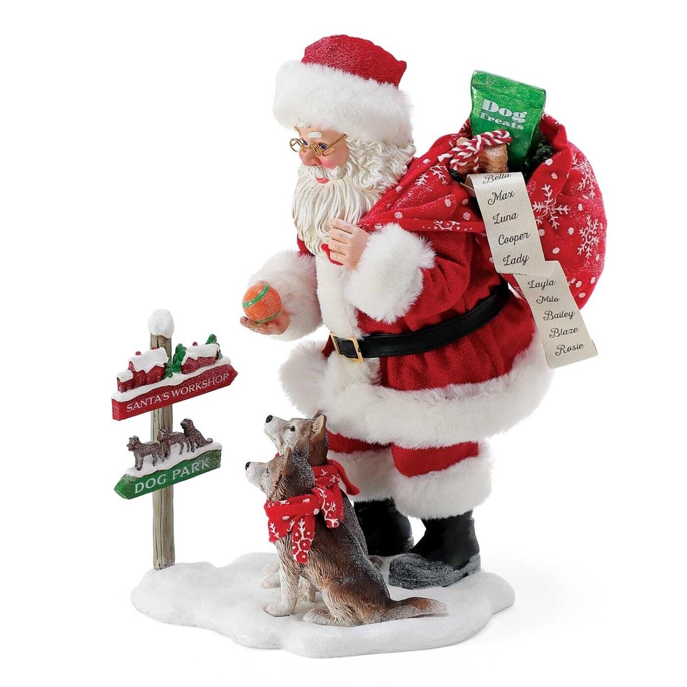 Possible Dreams Santa w/ Dogs Figurine Department 56 North Pole Dog Park 6010220