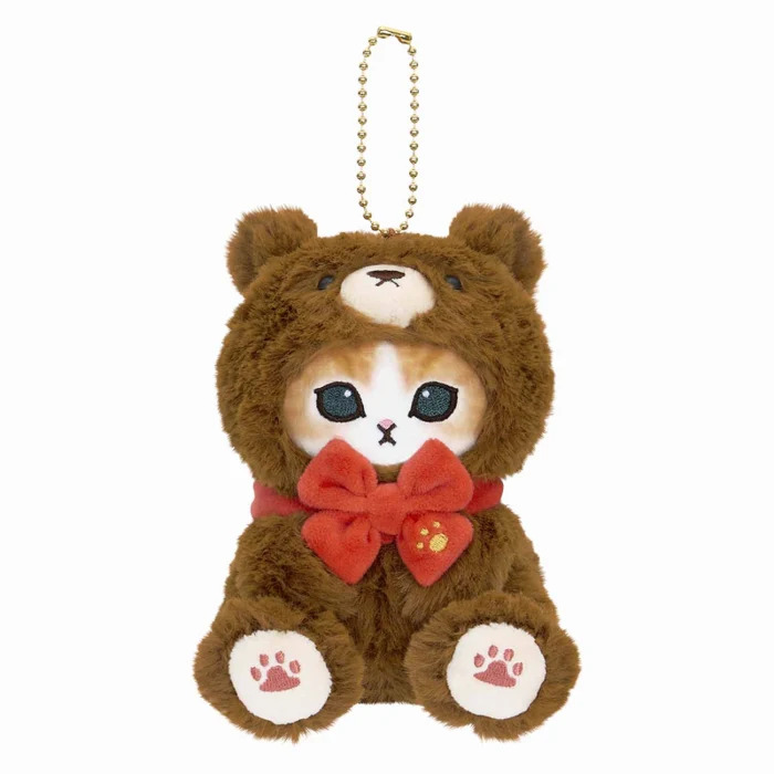 mofusand Exhibition Cat Plush doll Keychain Teddy Bear Nyan Brown Japan NEW