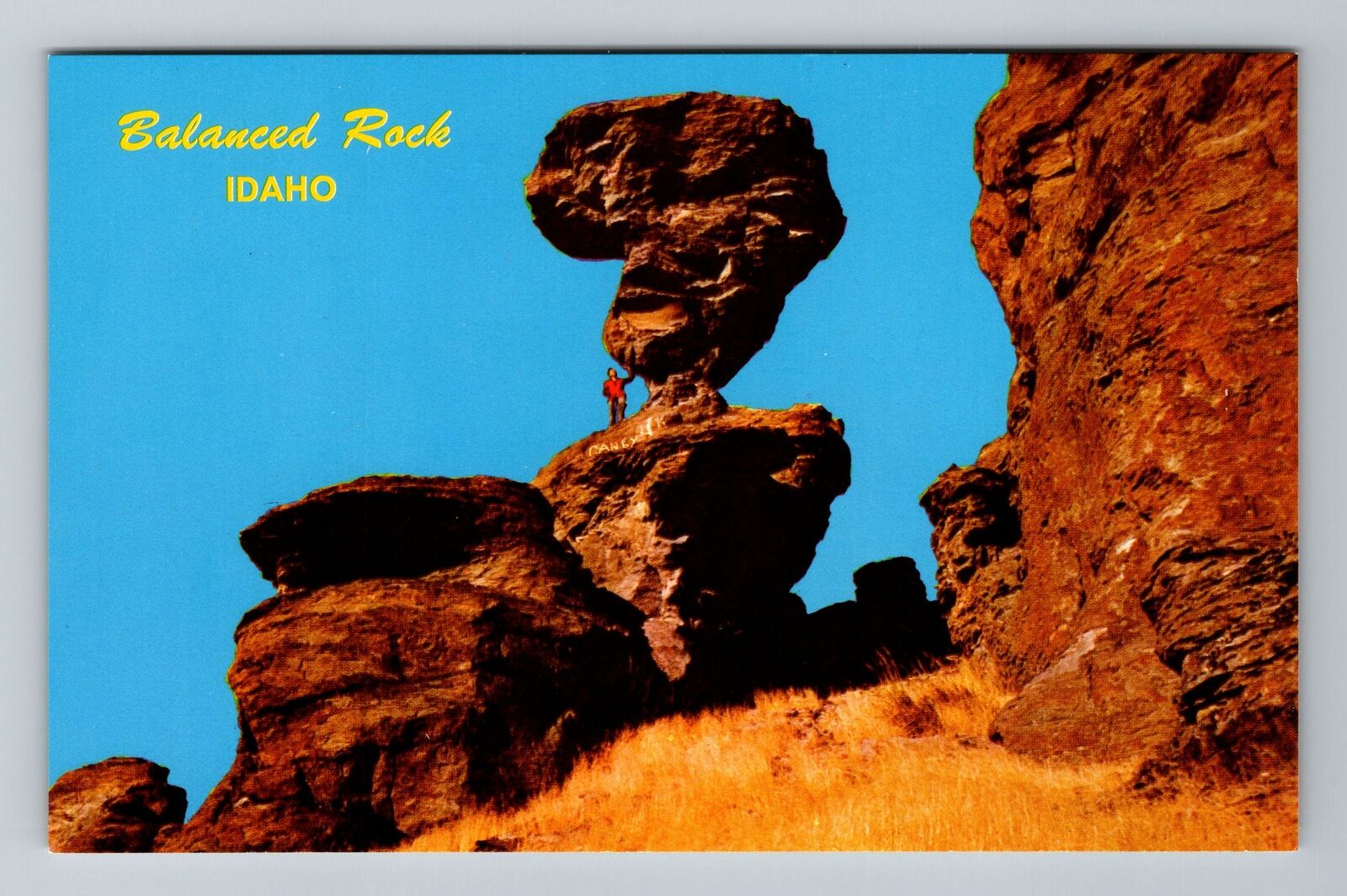 Castleford ID-Idaho Balanced Rock Near Buhl Antique Vintage Souvenir Postcard