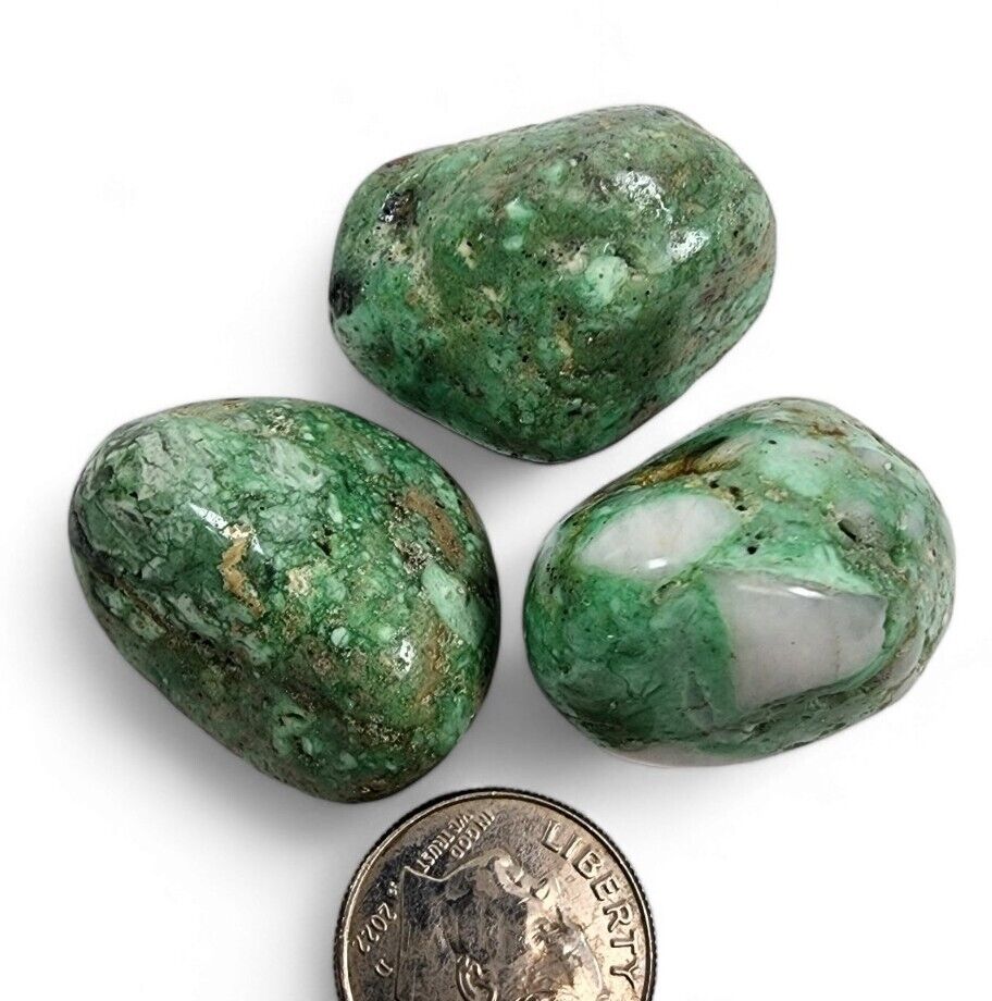 Variscite Polished Stones Utah 25.6 grams. 3 Piece Lot