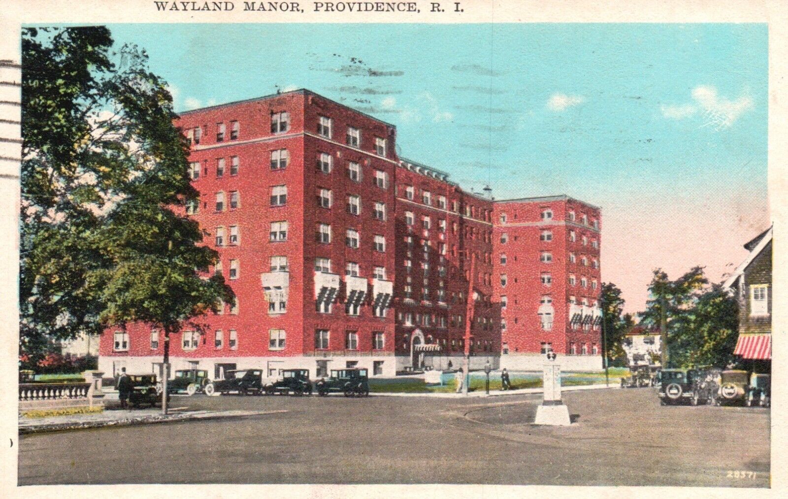 Postcard RI Providence Rhode Island Wayland Manor 1932 WB Vintage PC G2745