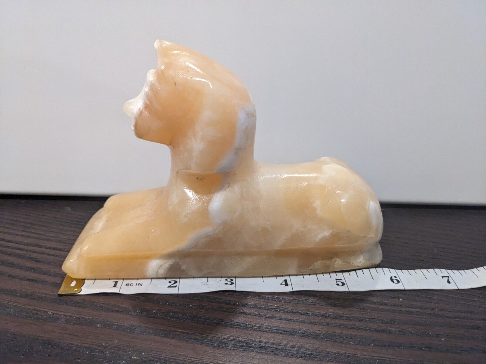 Hand Carved Egyptian Marble/Onyx Giza Pyramid Sphinx Statue Figurine Import
