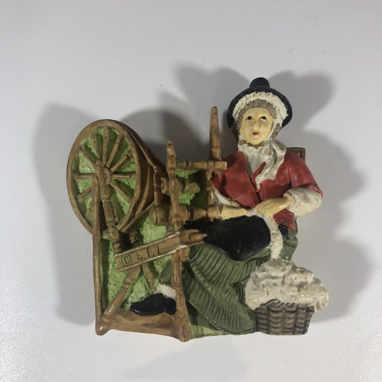 House Of Valentina E.P.L. Victorian Woman Spinning Yarn Magnet Vintage