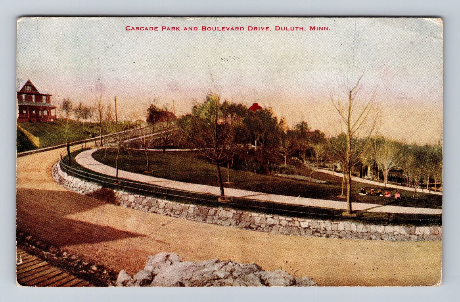 Duluth MN-Minnesota, Cascade Park And Boulevard Drive, Vintage c1912 Postcard