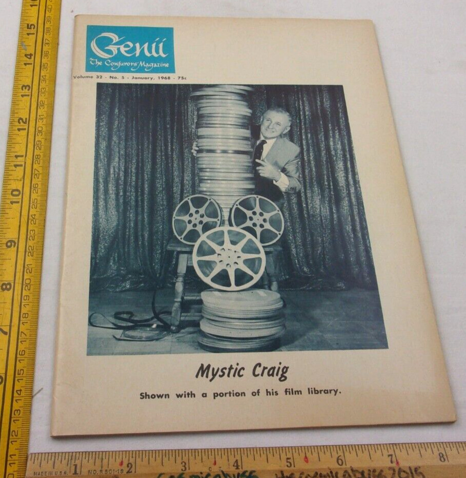 Mystic Craig magic tricks Genii International Conjurors magazine Magicians 1968