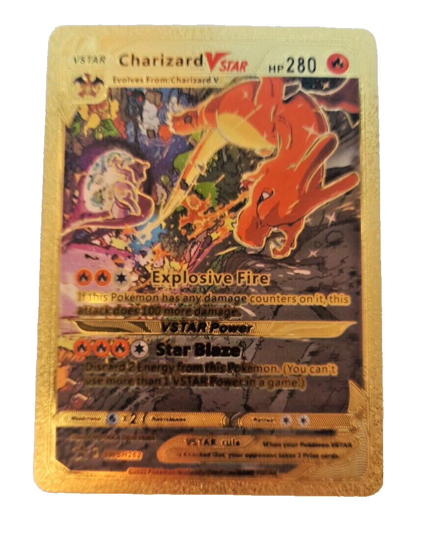 Charizard VSTAR 280 HP Gold Card - Limited Edition Holo Rare - Pokémon Inspired