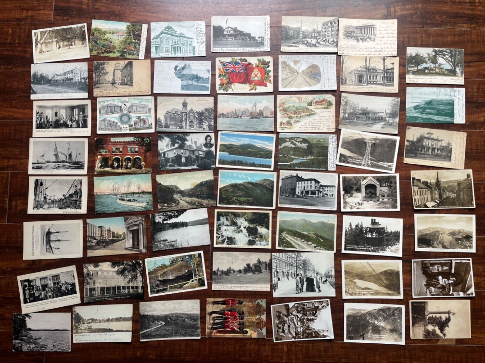 Lot of 55 Antique Late 1800s - Early 1900's Postcards, most with stamps
