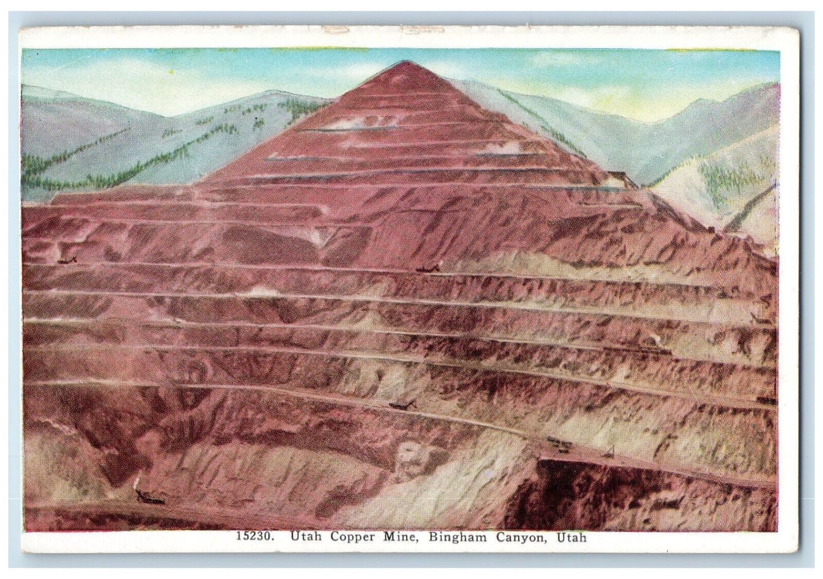 c1920's Utah Copper Mine Bingham Canyon Utah UT Antique Unposted Postcard