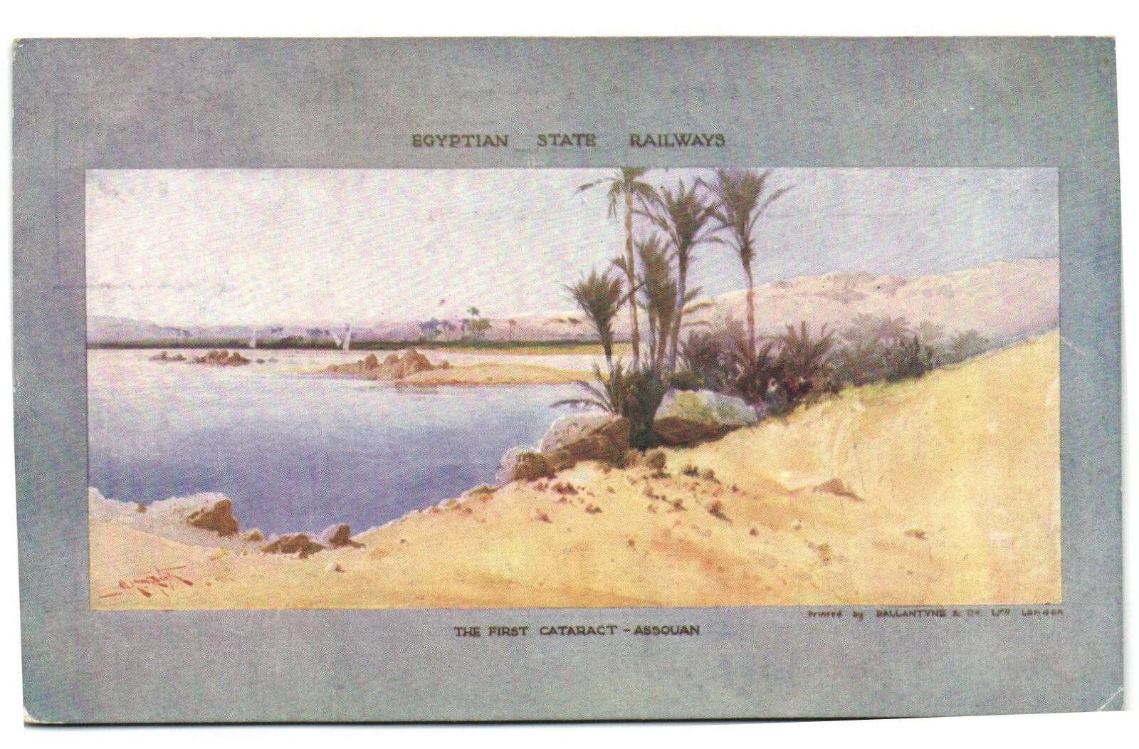 PC EGYPT, THE FIRST CATARACT, ASSOUAN, Vintage Postcard (b35153)