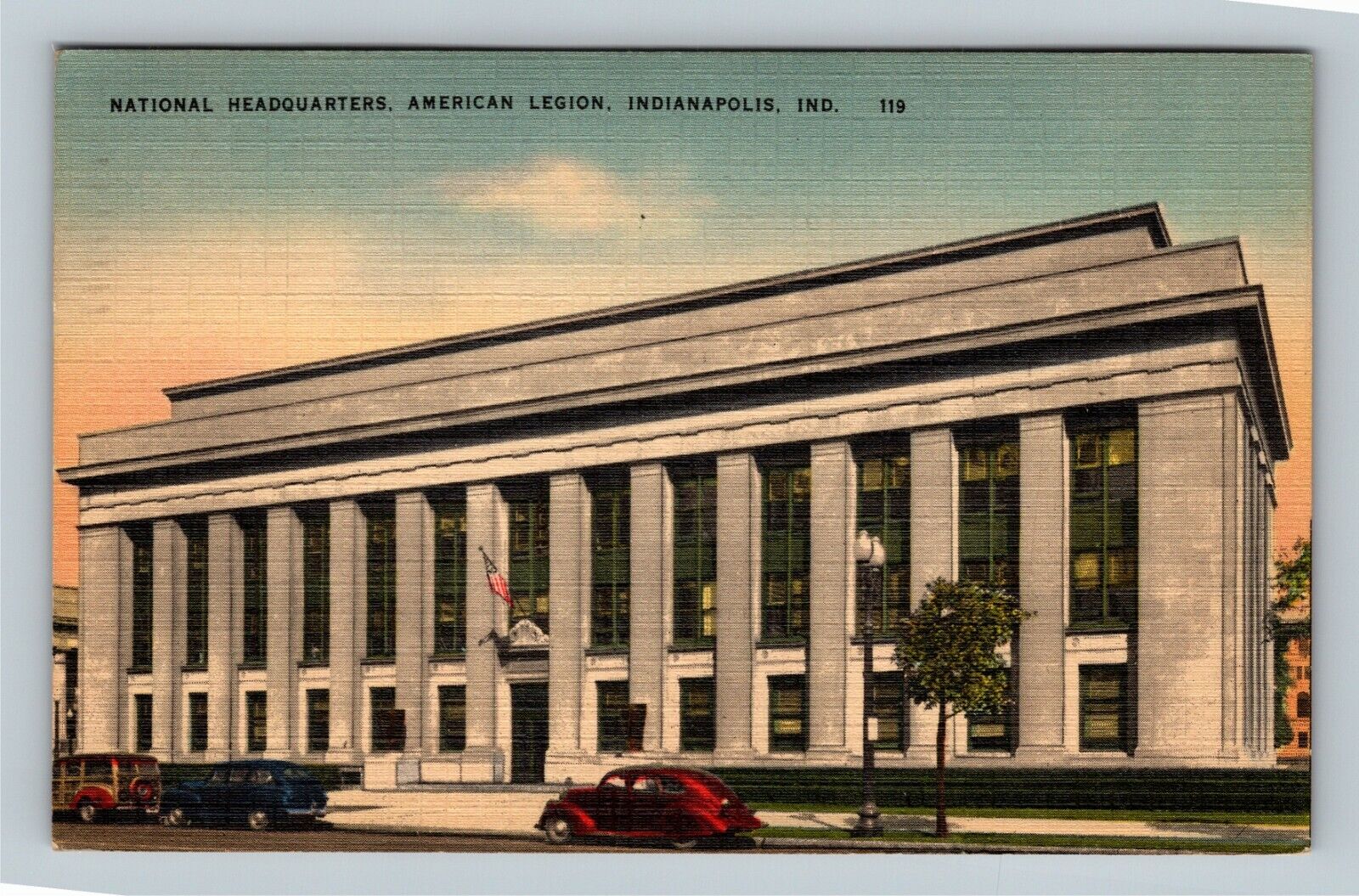 Indianapolis, American Legion National Headquarters Linen Indiana c1948 Postcard
