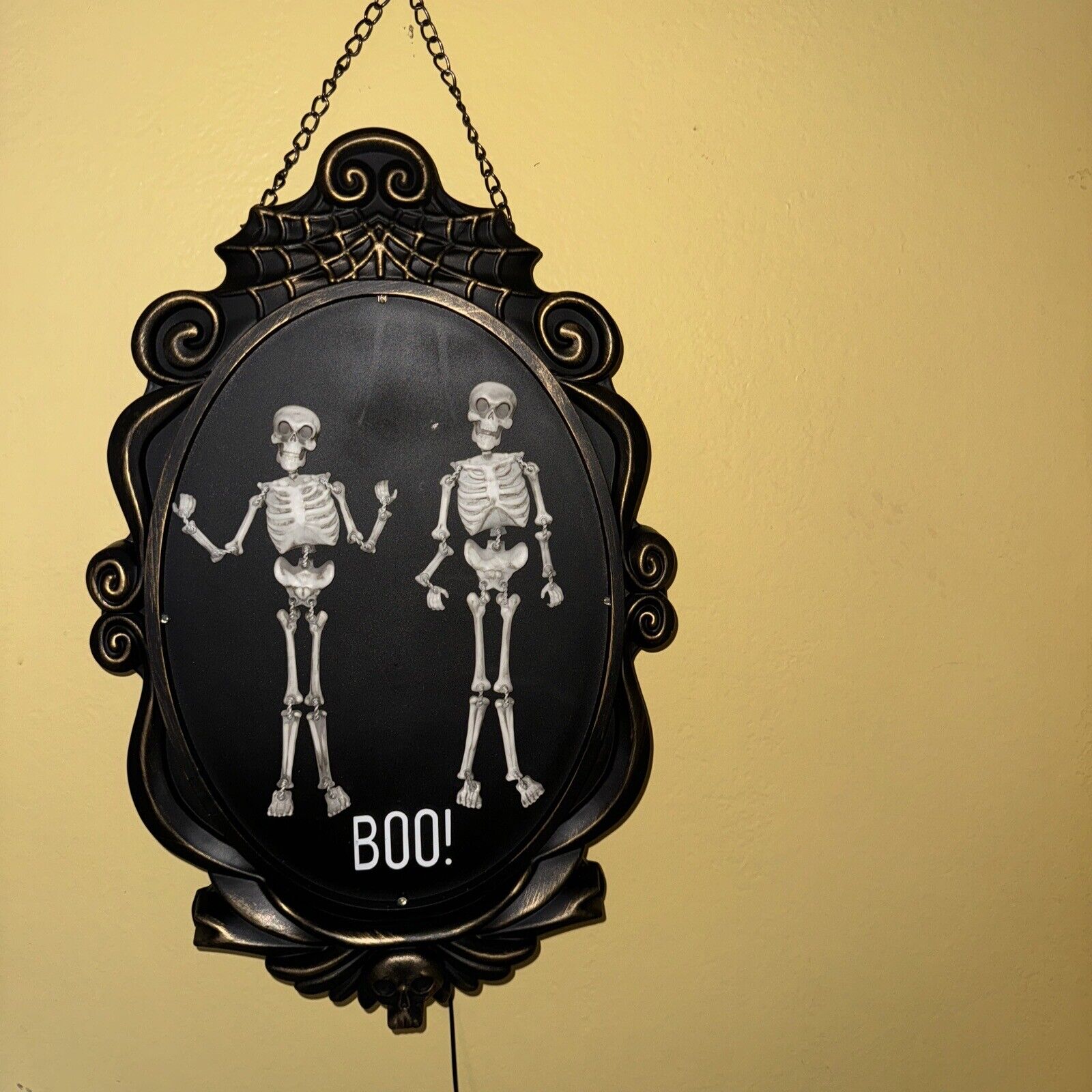 Animated Dancing Skeletons in Frame Halloween Decorative Prop - Hyde & EEK