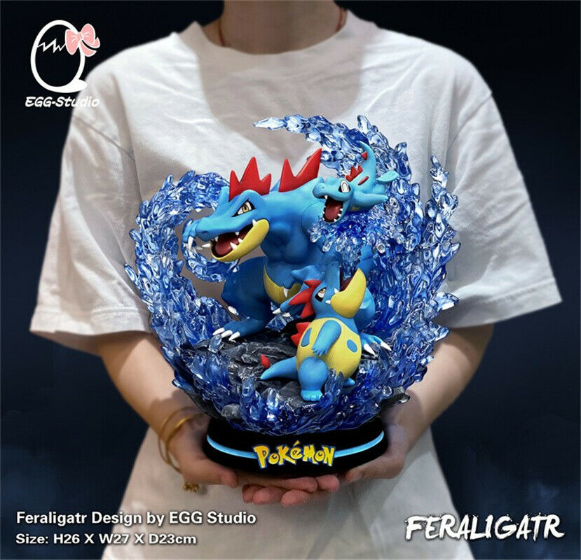 Egg Studio Feraligatr Resin Statue Pokémon Painted Collectibles 27cm 