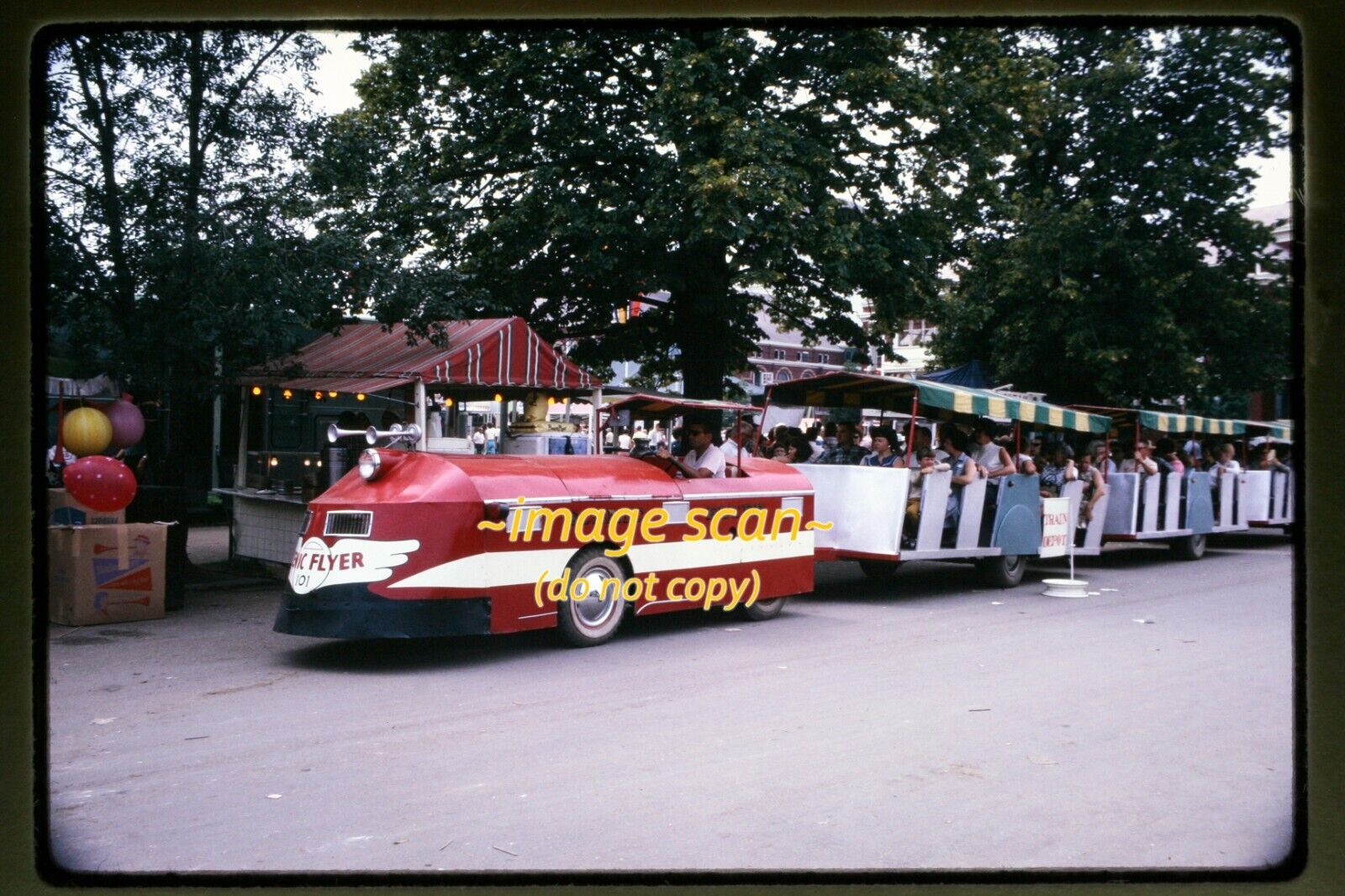 Scenic Flyer Train Illinois State Fair Springfield in 1966 Kodachrome Slide n29b