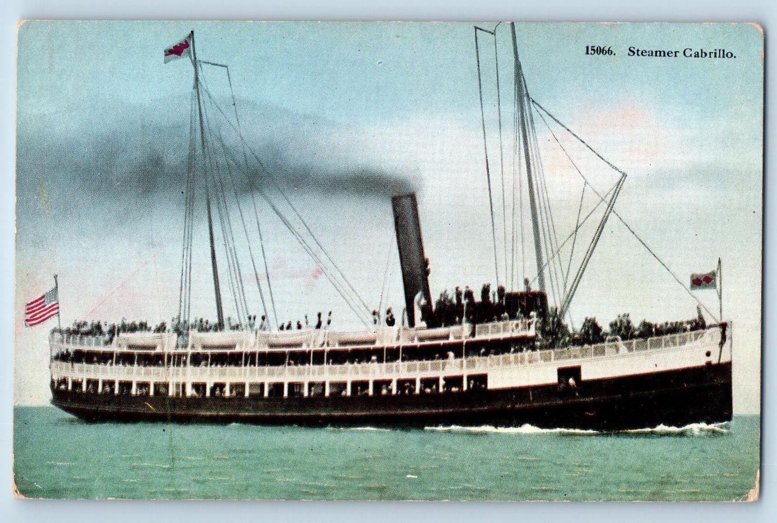 c1910 Steamer SS Cabrillo By Wilmington Transportation Company Vintage Postcard