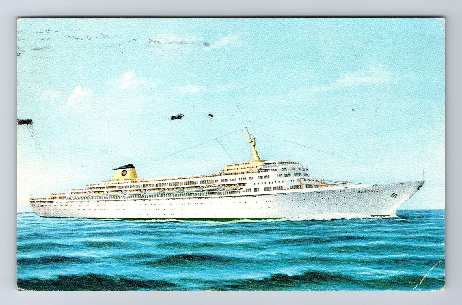 SS Oceanic Luxury Liner, Panamanian Registry, Ship Vintage c1968 Postcard