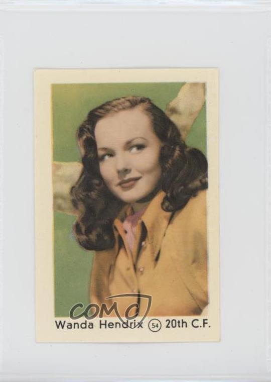 1950s Dutch Gum Number in Circle Wanda Hendrix #54 z6d