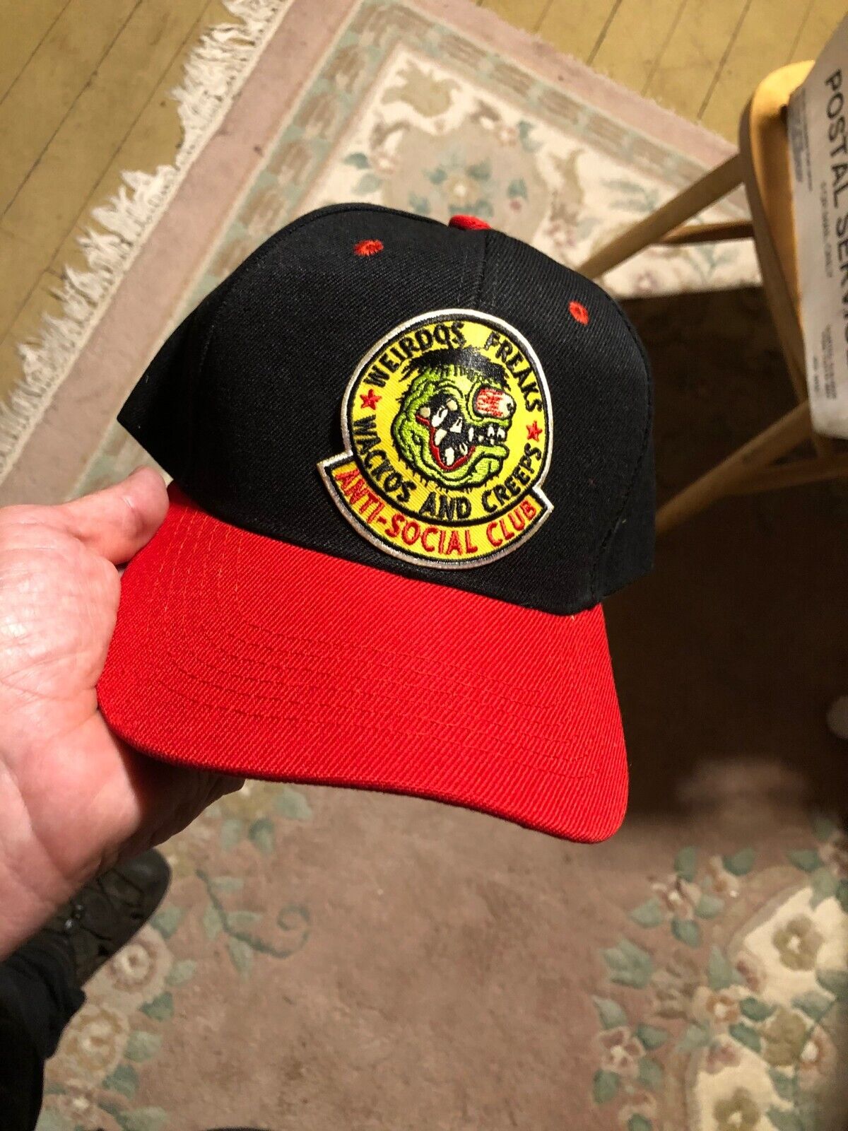 WEIRDOS  UNIQUE BASEBALL CAP RED/BLACK CAR CULTURE HAT