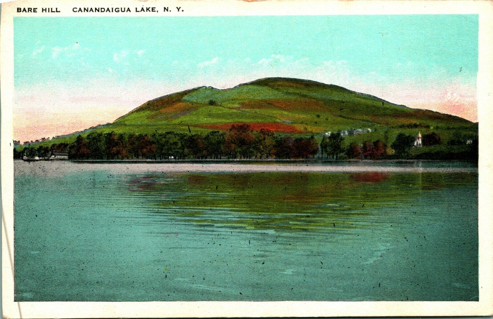 Canandaigua Lake New York Bare Hill New York 1920s WB Postcard UNP 