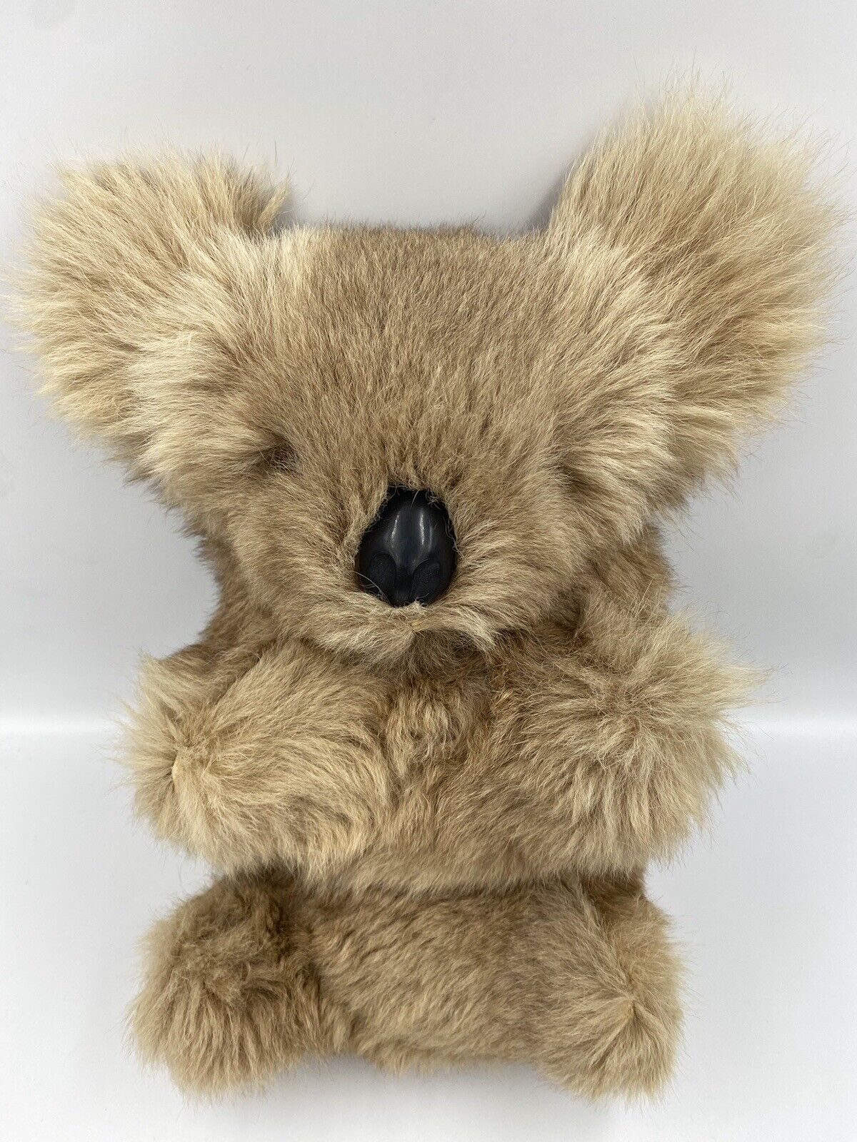 Large Vintage 1970s Koala Bear Plush Toy Real Kangaroo Fur, Australian Animal