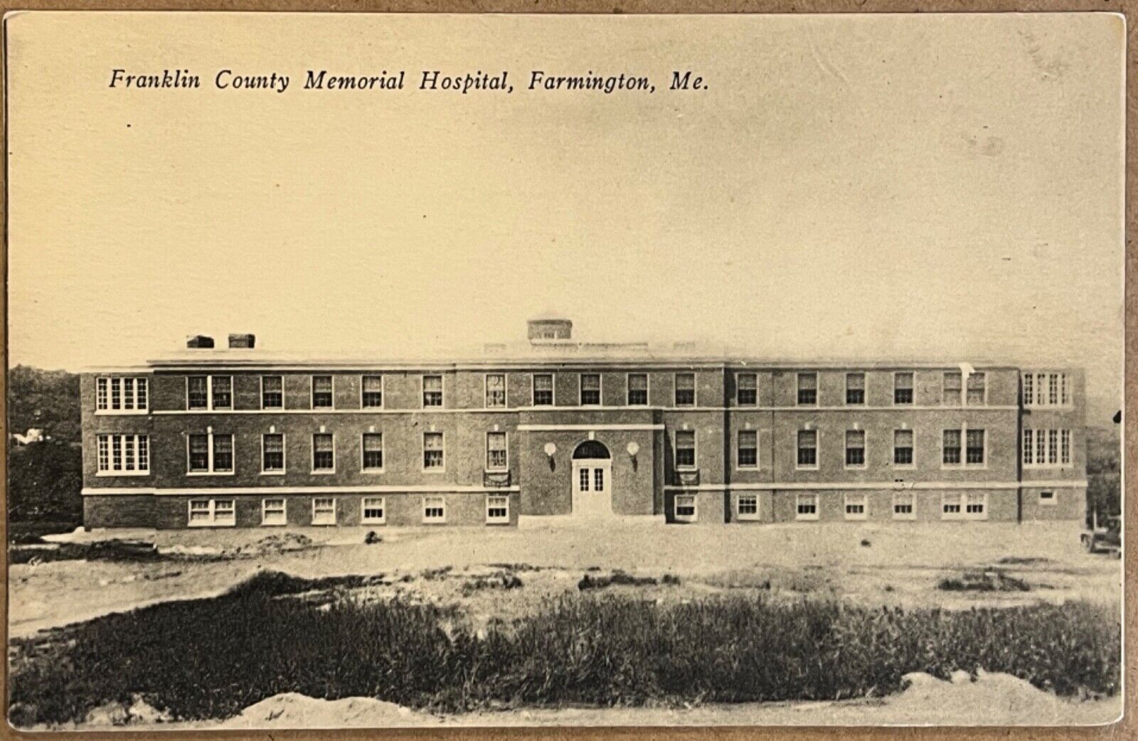 Farmington Maine Franklin County Memorial Hospital Vintage Photo Postcard c1910