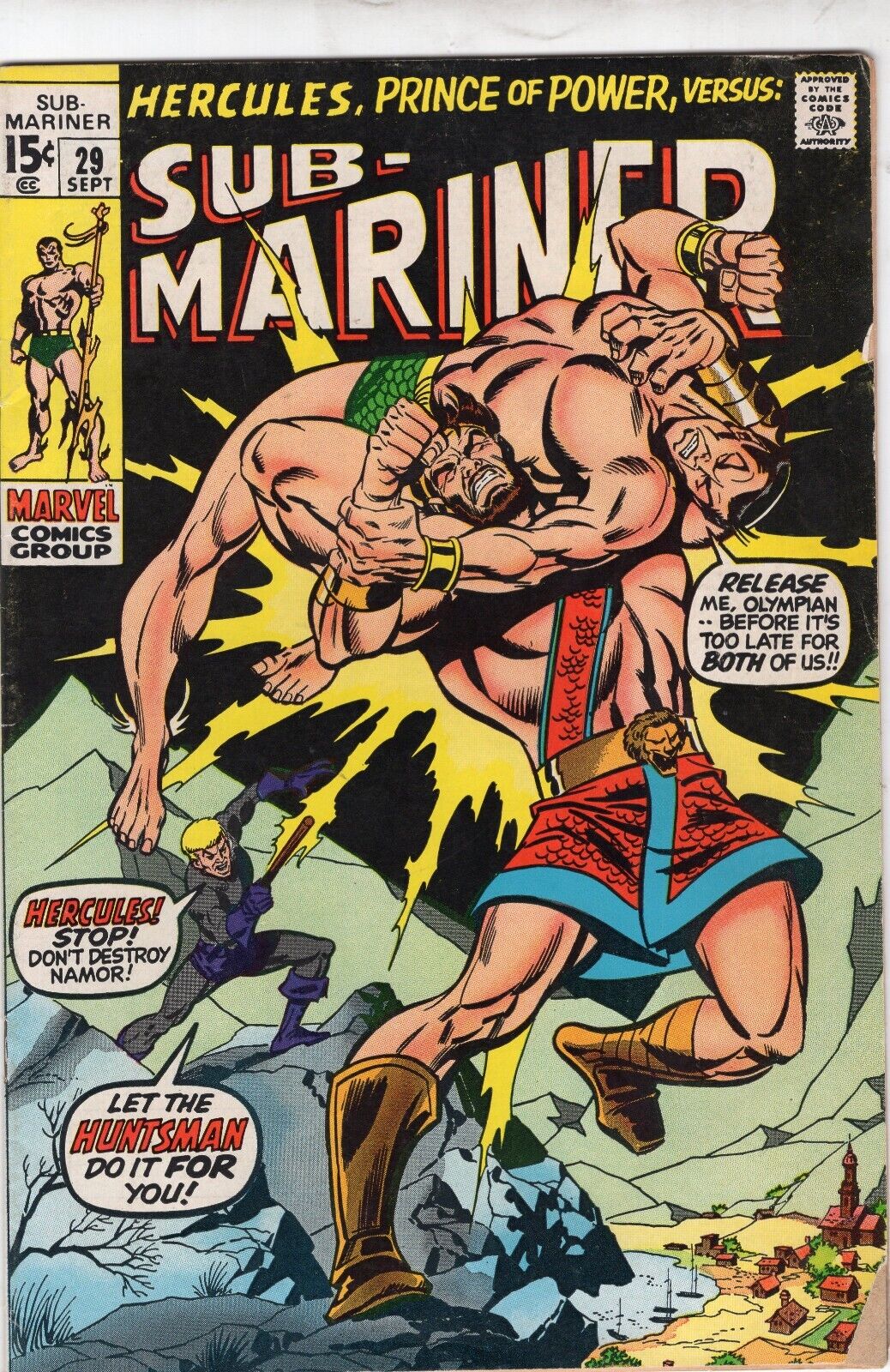 Sub-Mariner #29 (Marvel 1970) 1st Namor + Hercules battle Fair condition