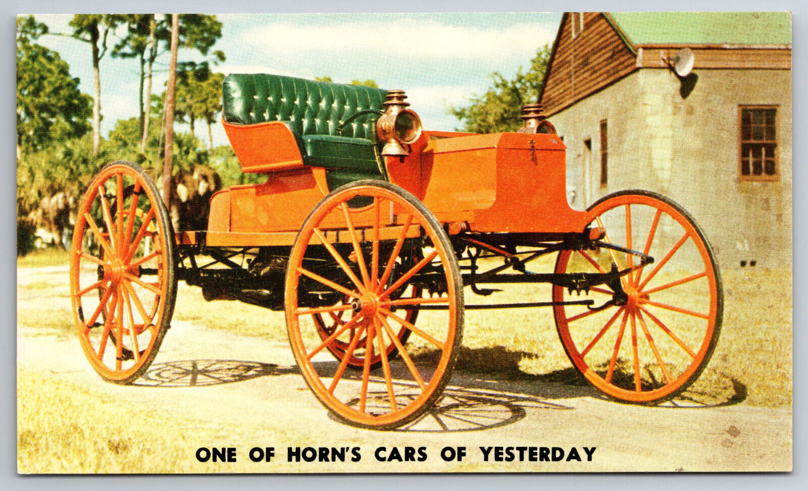 Vintage Postcard Car 1897 Duryea Motor Wagon Co Springfield MA Chrome ~13109