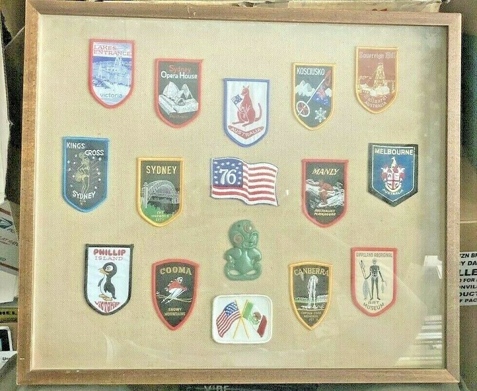 Set of 15 Patch  Framed Display Collectable 