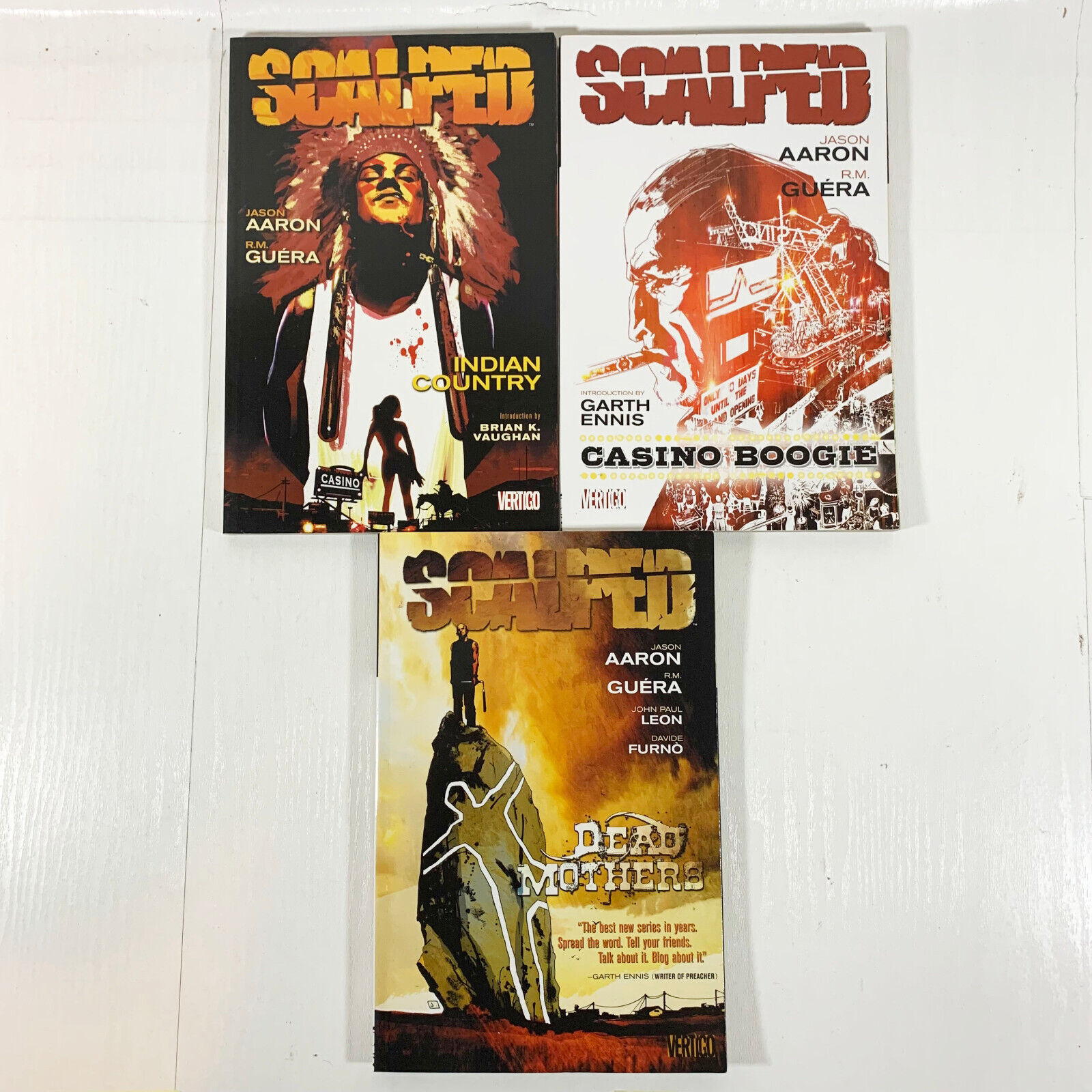 Scalped TPB Graphic Novels 1-3 - Indian Country, Casino Boogie, Dead Mothers