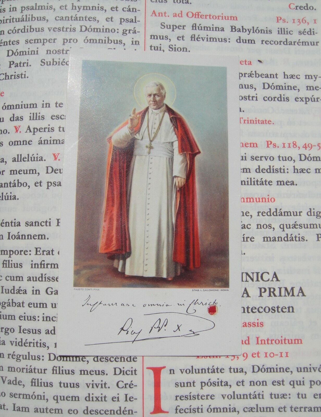 Christian second class relic Saint Pope Pius X vestment