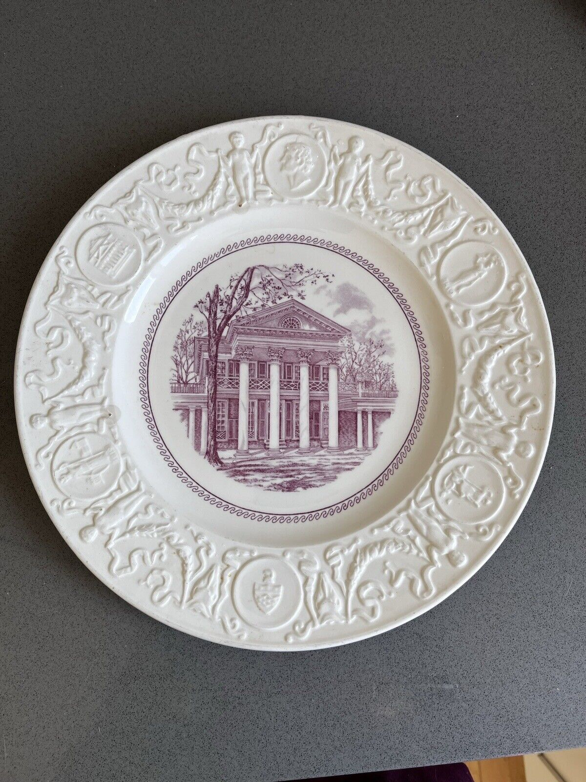 Wedgwood University of Virginia Pavilion III Bi-Centennial Commemorative Plate