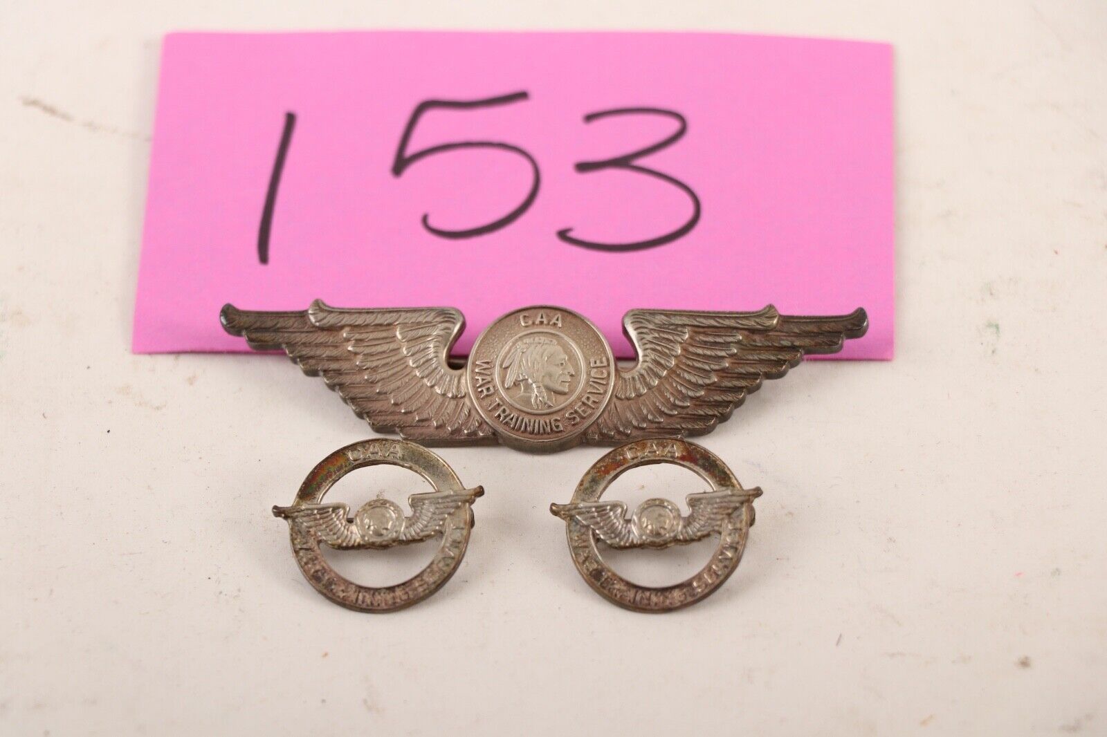 Vintage Original CAA Civilian Aviation Authority Training Pilot Wings and Pins