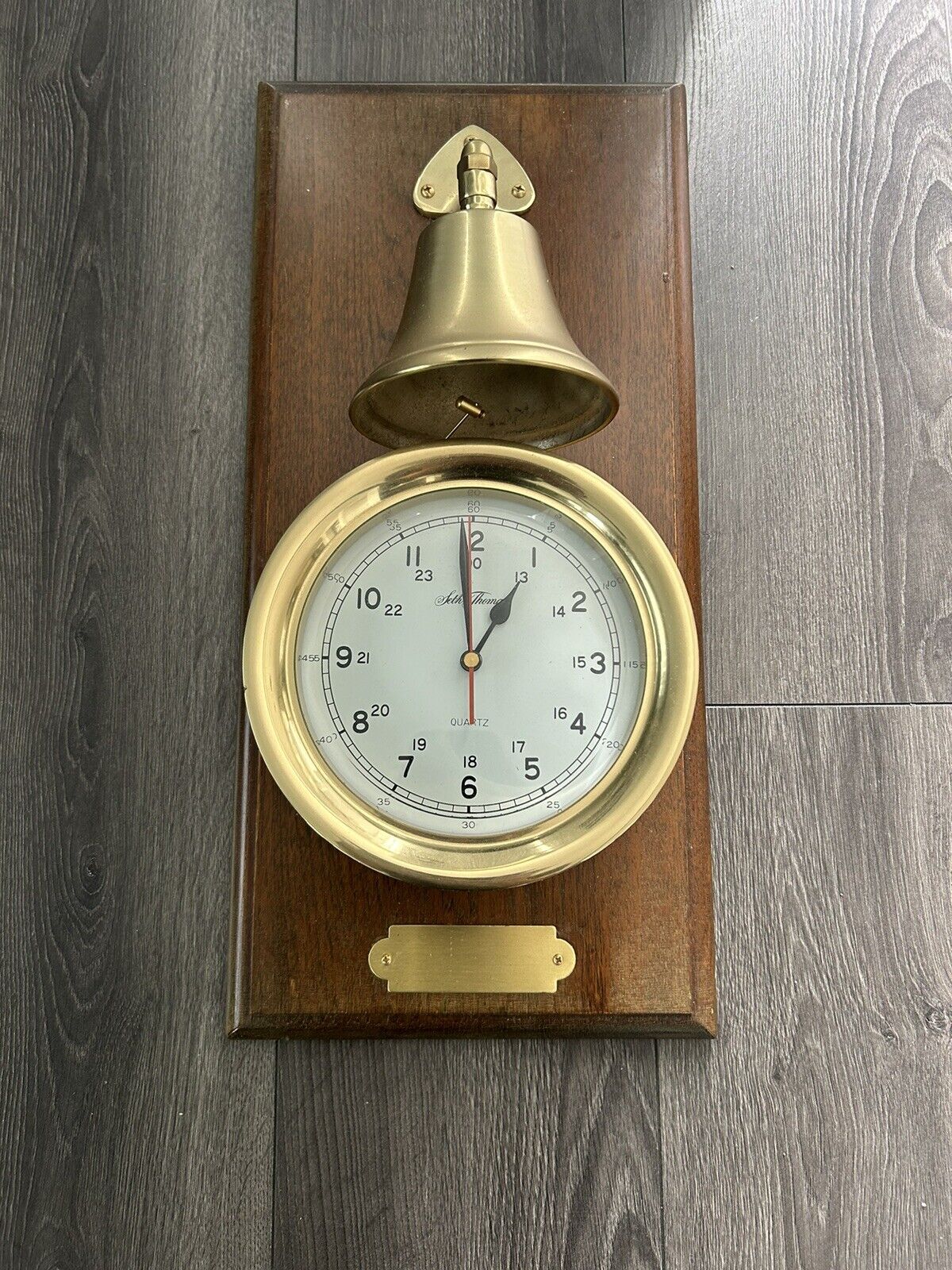 Seth Thomas Chesapeake Clock & Brass Bell Model 1047-000 By Talley Industries