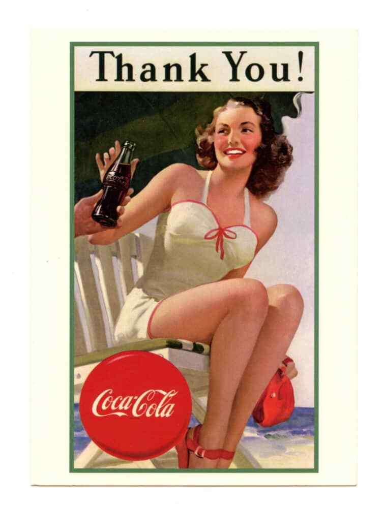 Coca Cola Postcard Vintage The Ultimate Refreshment Thank You