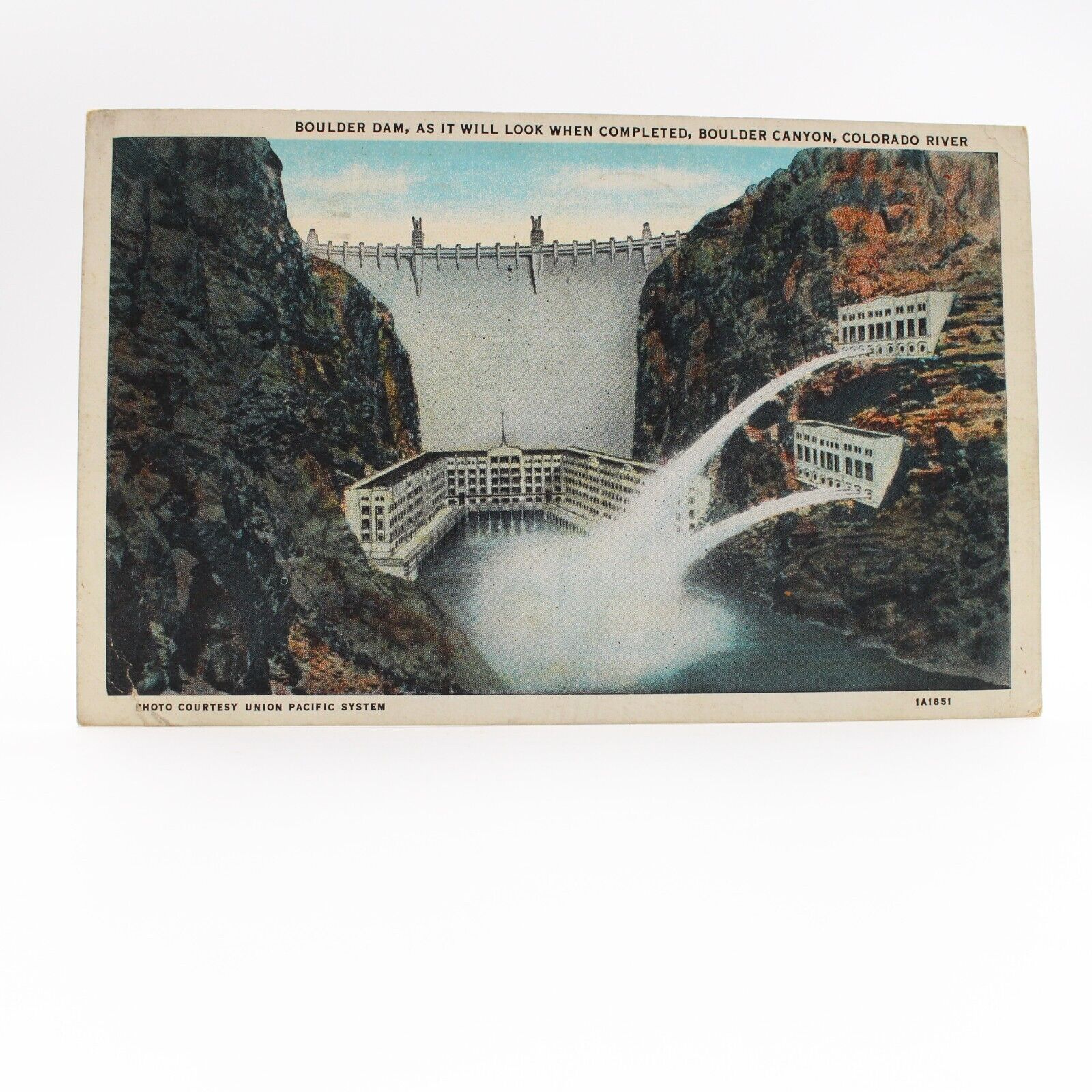 Boulder Dam Boulder Canyon Colorado River Posted 1933 Artist Before Completion