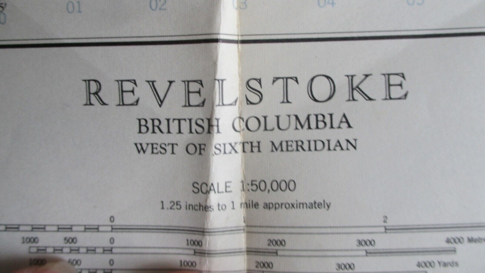 Topo Map Revelstoke, BC, Canada  Ed.  1959
