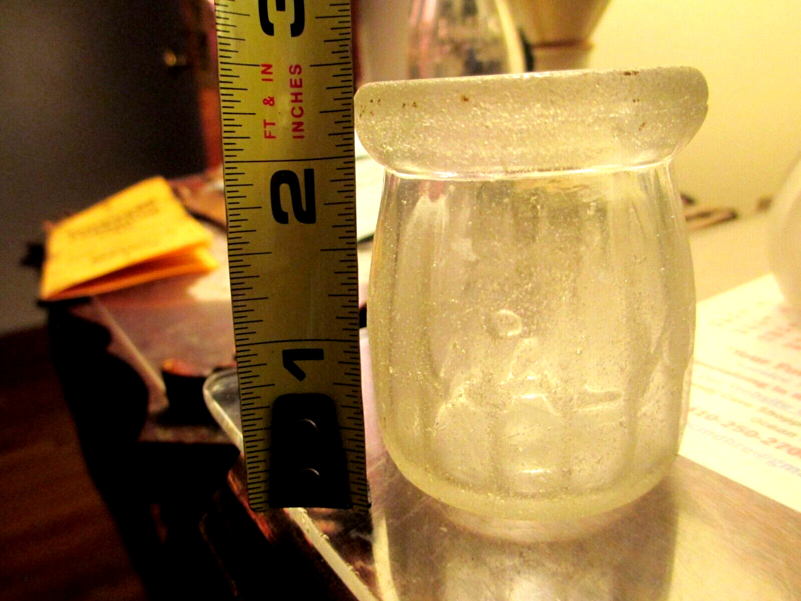 Rare  WALKER-GORDON Milk Bottle Creamer  16 Ribs 2 3/8 in Beach Find 1910\'s Mini