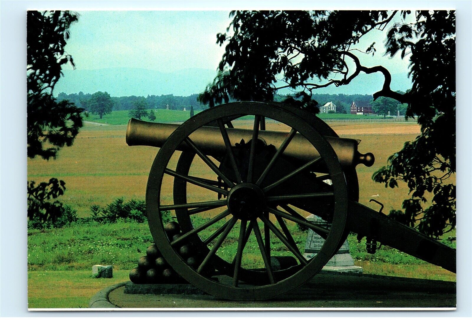 Bronze 12 pound Napoleon Cannon Gettysburg Battlefield Vintage 4x6 Postcard C58