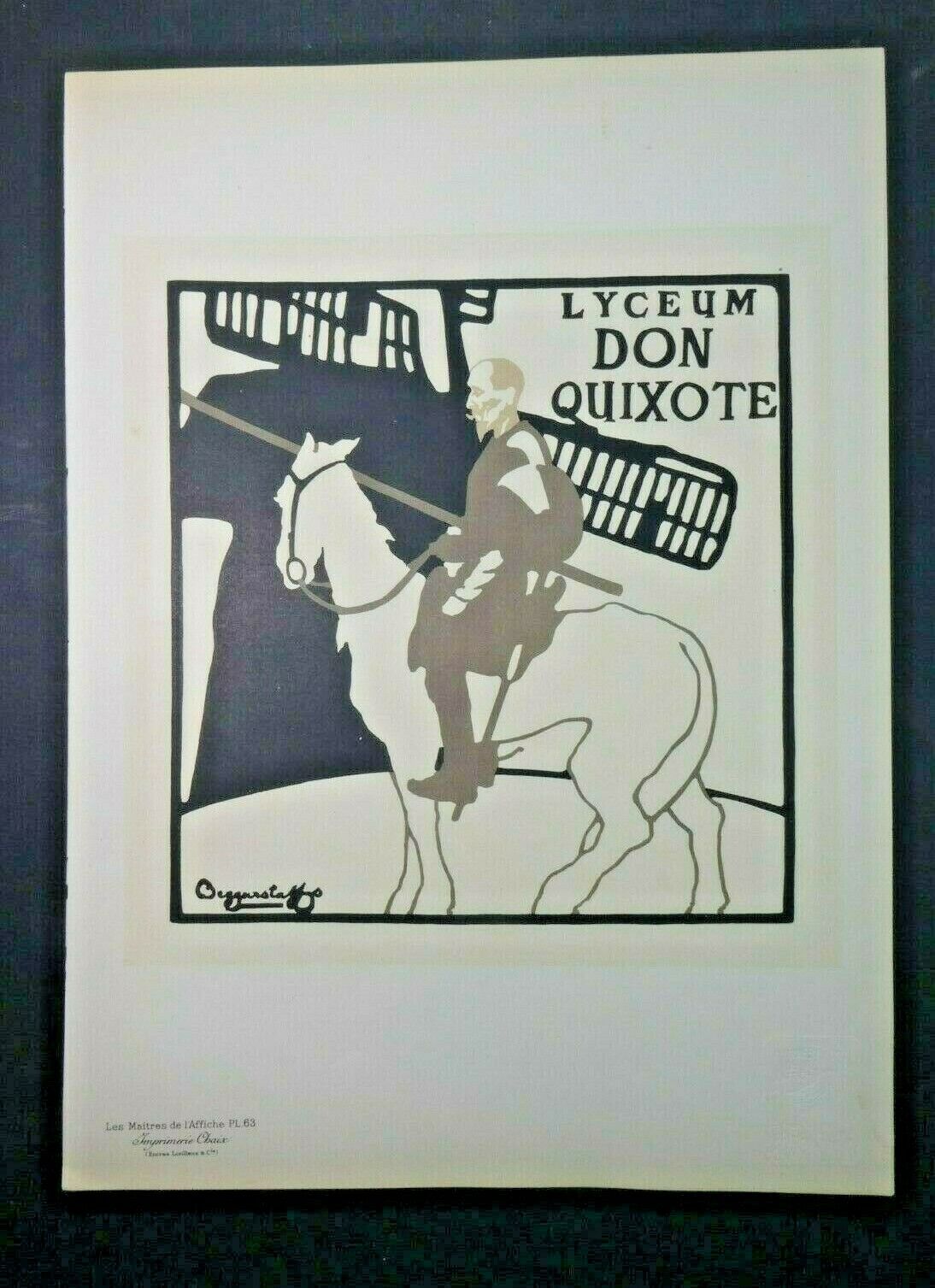 Masters of the Poster Pl. 63, Beggarstaff: Don Quixote, for Theatre Lyceum 1896