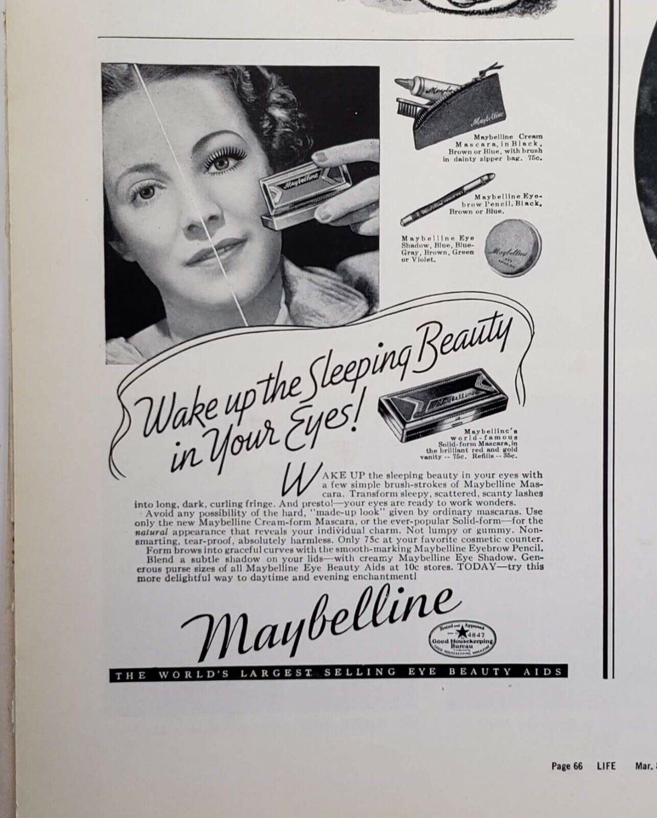 3 Vintage Maybelline Cosmetics Print Ads Ephemera Wall Art Decor Choice of Women