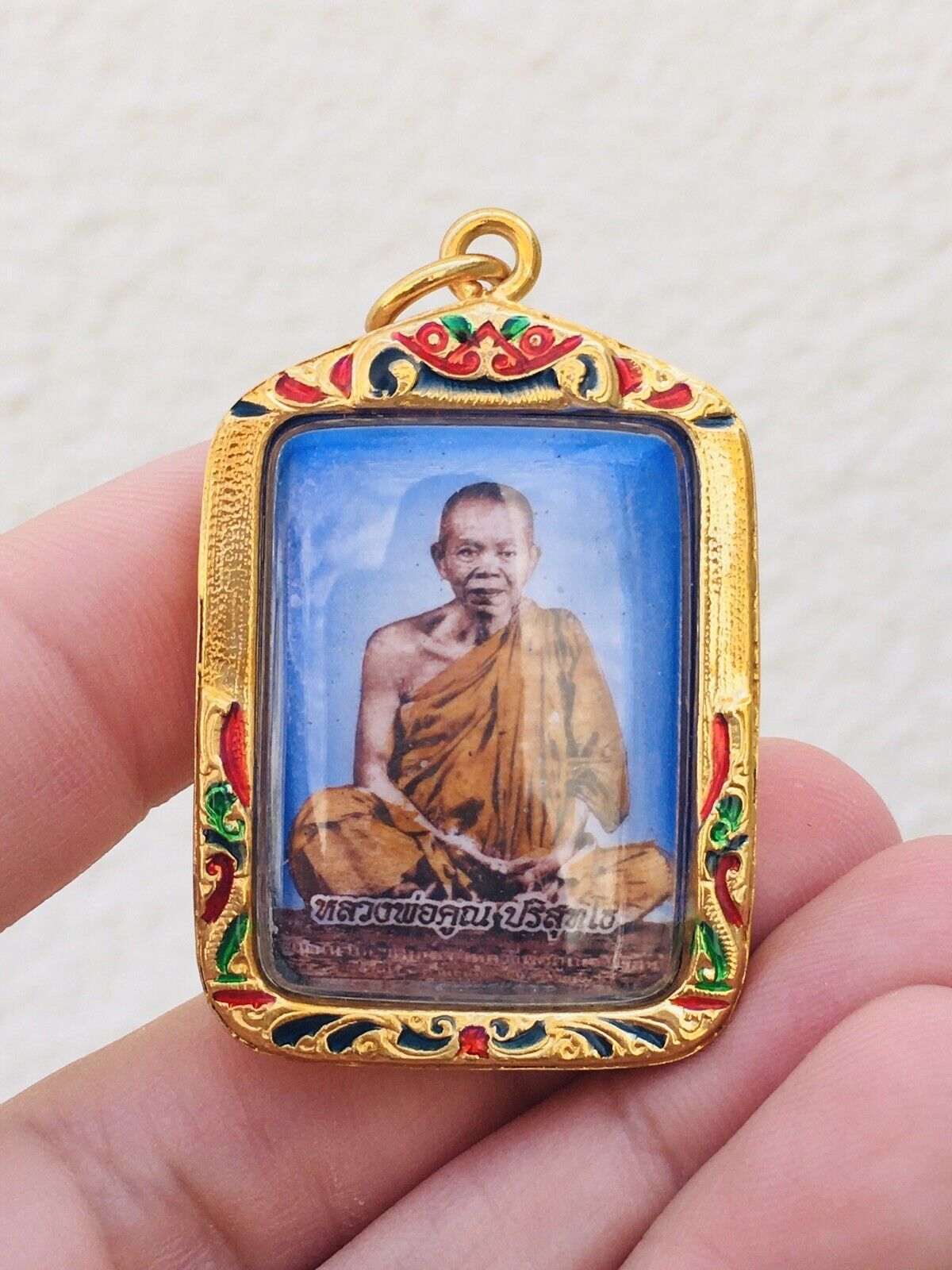 Gorgeous Mini Phra Lp Koon Thai Amulet Talisman Charm Luck Protection Vol. 008.1