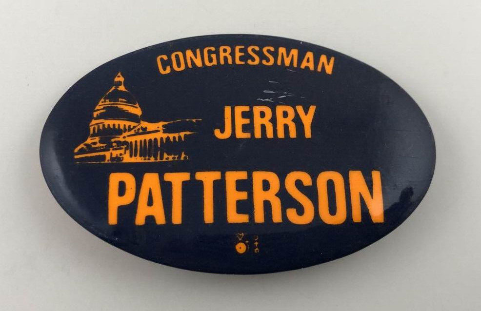 Vintage CONGRESSMAN JERRY PATTERSON Button Pinback