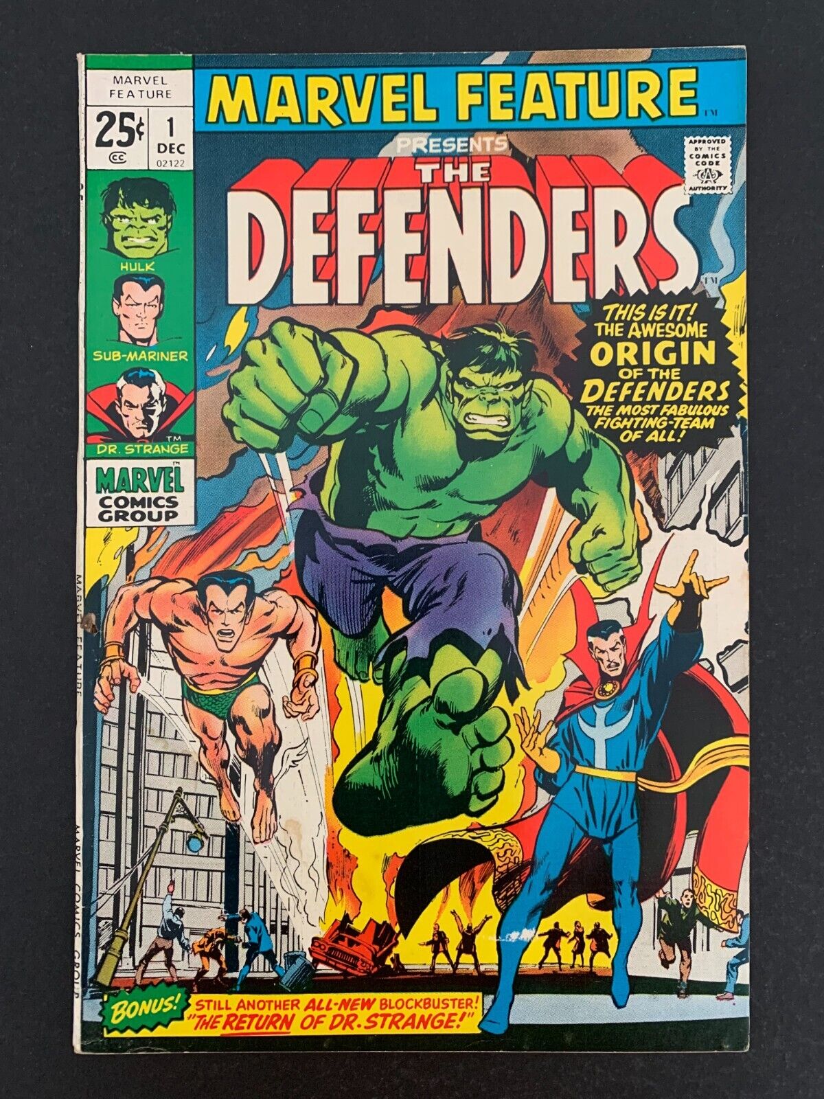 MARVEL FEATURE #1 *GD+(2.5)* (1971)  1ST DEFENDERS  ADAMS COVER  LOTS OF PICS