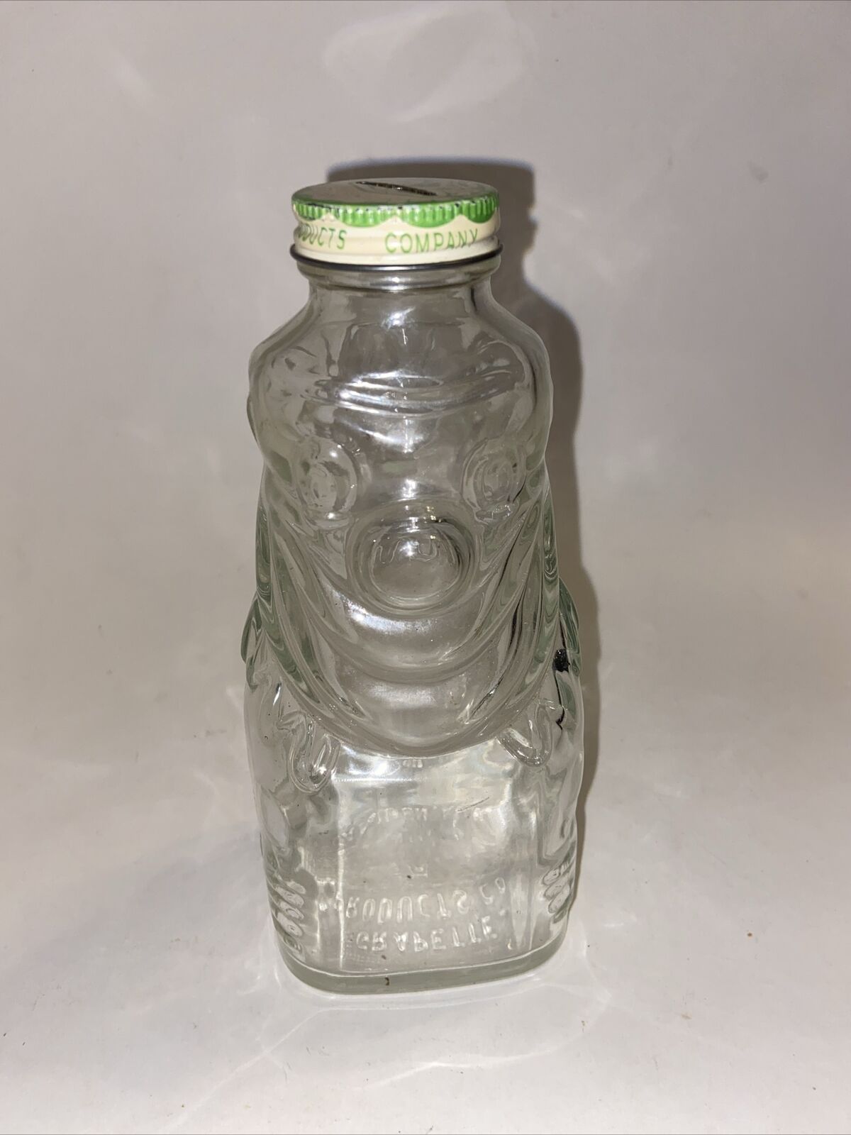 Vintage Penny Grapette Products  Beverage Syrup Clown Glass Jar Piggy Bank 