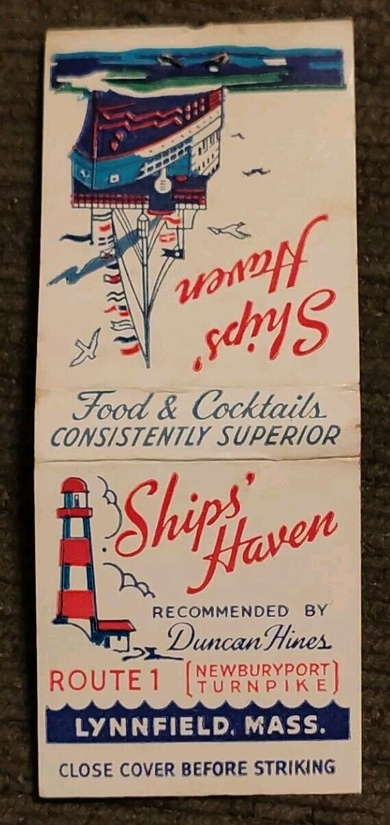 Ships Haven Banquet Occassions Lynnfield MA Matchbook Cover 19 of 20 Matches