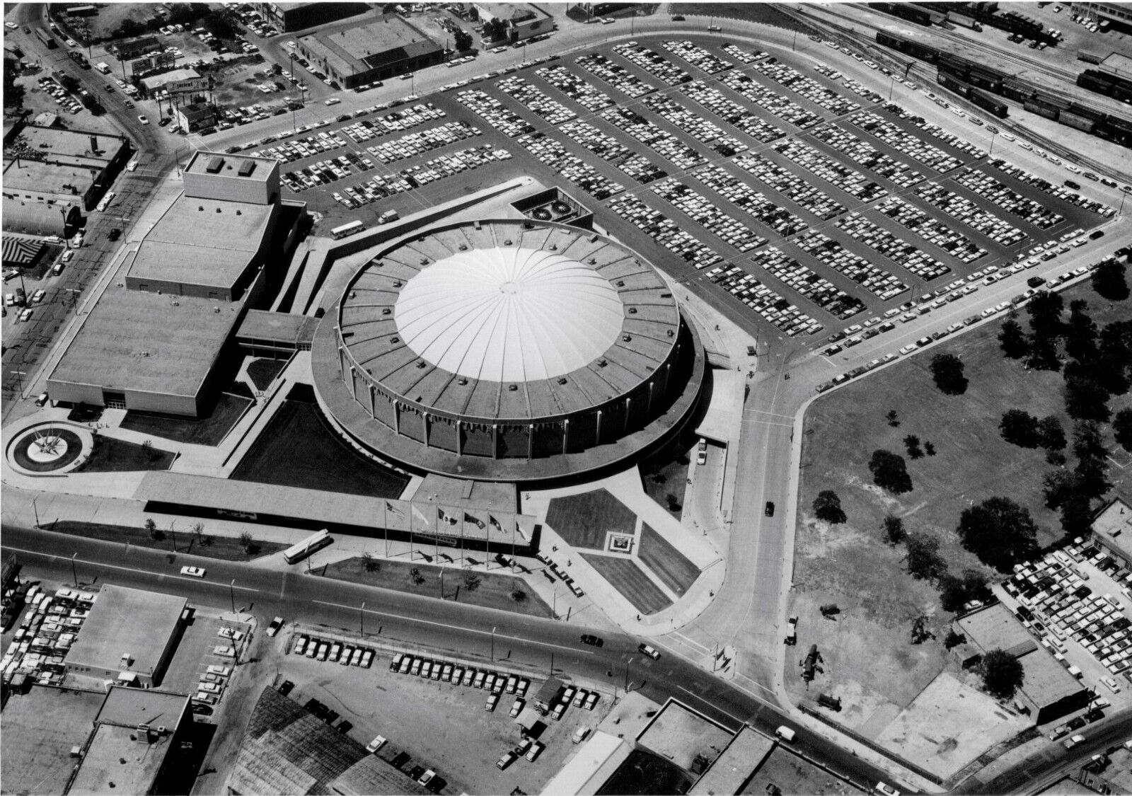 Vintage Downtown Dallas Texas Memorial Auditorium  1957 Photograph