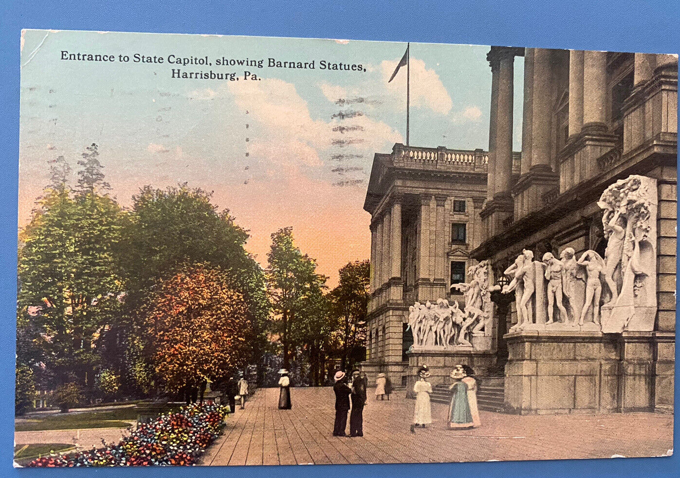 Vintage 1913 Postcard Harrisburg PA State Capital 
