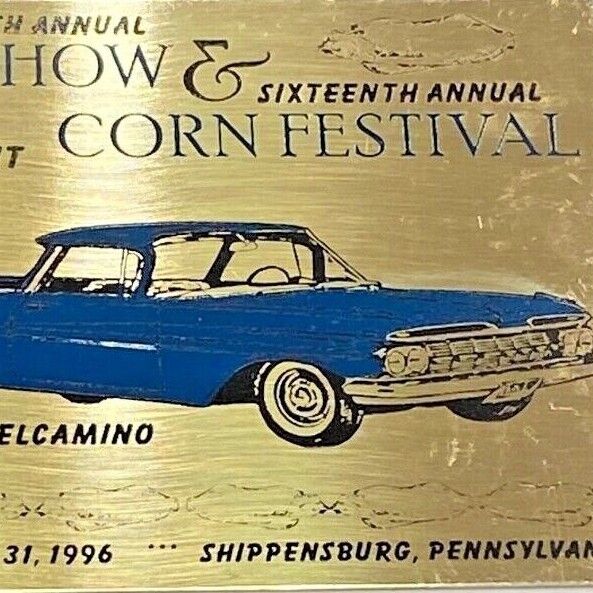 1996 Auto Show Festival 1959 Chevy El Camino Shippensburg Pennsylvania Plate